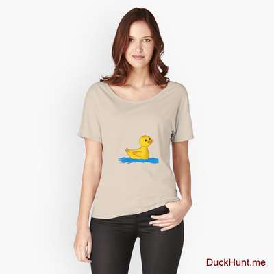 Plastic Duck Creme Relaxed Fit T-Shirt (Front printed) image