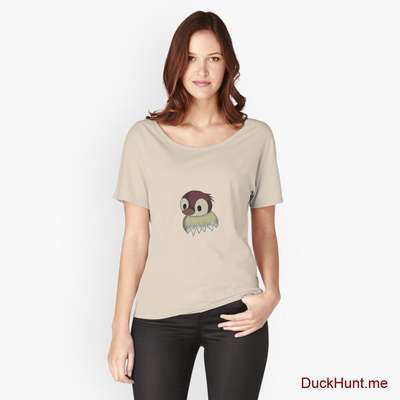 Ghost Duck (fogless) Creme Relaxed Fit T-Shirt (Front printed) image
