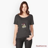 Ghost Duck (fogless) Charcoal Heather Relaxed Fit T-Shirt (Front printed)