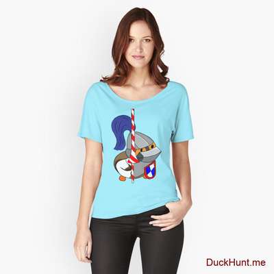 Armored Duck Turquoise Relaxed Fit T-Shirt (Front printed) image