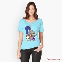 Armored Duck Turquoise Relaxed Fit T-Shirt (Front printed)