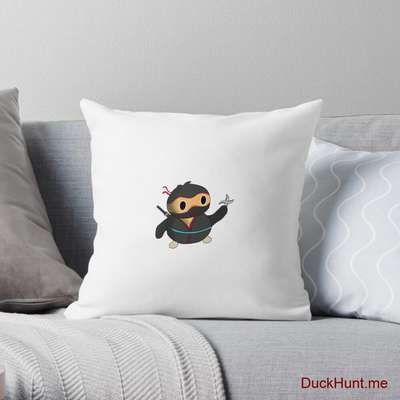Ninja duck Throw Pillow image