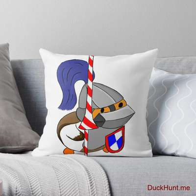 Armored Duck Throw Pillow image