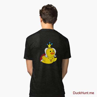 Royal Duck Black Tri-blend T-Shirt (Back printed) image