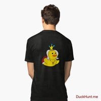 Royal Duck Black Tri-blend T-Shirt (Back printed)