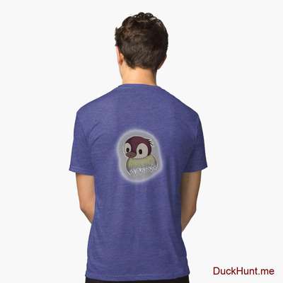 Ghost Duck (foggy) Royal Tri-blend T-Shirt (Back printed) image