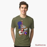 Armored Duck Green Tri-blend T-Shirt (Front printed)