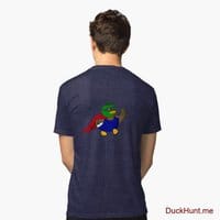 Alive Boss Duck Navy Tri-blend T-Shirt (Back printed)