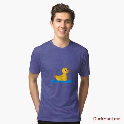 Plastic Duck Royal Tri-blend T-Shirt (Front printed) image