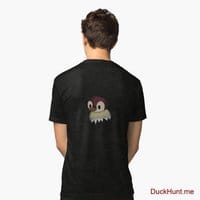 Ghost Duck (fogless) Black Tri-blend T-Shirt (Back printed)