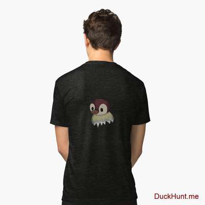 Ghost Duck (fogless) Black Tri-blend T-Shirt (Back printed) image