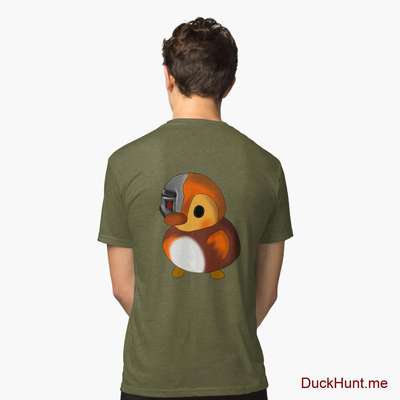 Mechanical Duck Green Tri-blend T-Shirt (Back printed) image