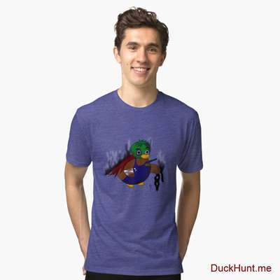Dead Boss Duck (smoky) Royal Tri-blend T-Shirt (Front printed) image