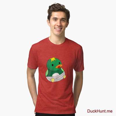 Baby duck Red Tri-blend T-Shirt (Front printed) image
