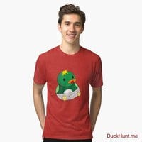Baby duck Red Tri-blend T-Shirt (Front printed)