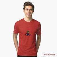 Dead DuckHunt Boss (smokeless) Red Tri-blend T-Shirt (Front printed)