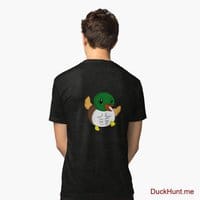 Super duck Black Tri-blend T-Shirt (Back printed)
