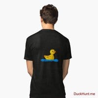 Plastic Duck Black Tri-blend T-Shirt (Back printed)