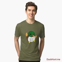Super duck Green Tri-blend T-Shirt (Front printed)