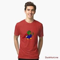 Alive Boss Duck Red Tri-blend T-Shirt (Front printed)