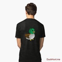 Normal Duck Black Tri-blend T-Shirt (Back printed)
