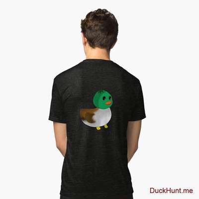 Normal Duck Black Tri-blend T-Shirt (Back printed) image