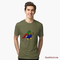 Alive Boss Duck Green Tri-blend T-Shirt (Front printed)