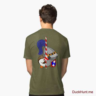 Armored Duck Green Tri-blend T-Shirt (Back printed) image