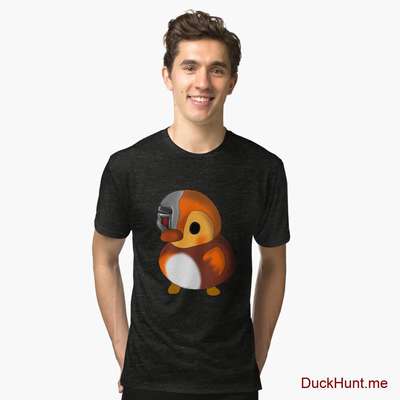 Mechanical Duck Black Tri-blend T-Shirt (Front printed) image