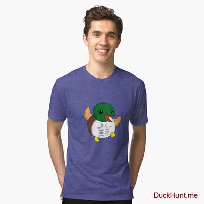 Super duck Royal Tri-blend T-Shirt (Front printed) image