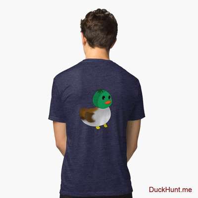 Normal Duck Navy Tri-blend T-Shirt (Back printed) image