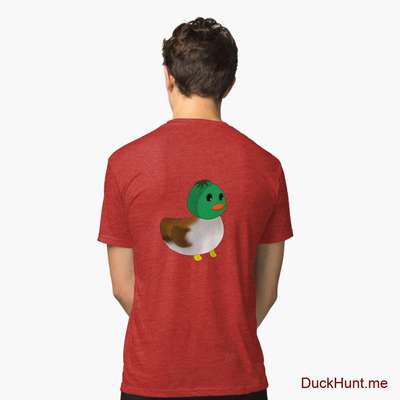 Normal Duck Red Tri-blend T-Shirt (Back printed) image