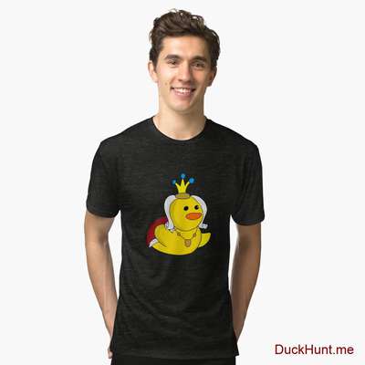 Royal Duck Black Tri-blend T-Shirt (Front printed) image