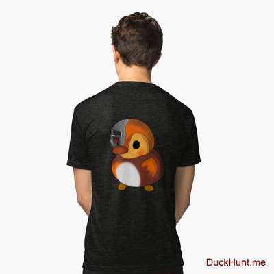 Mechanical Duck Black Tri-blend T-Shirt (Back printed) image