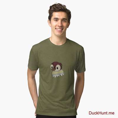 Ghost Duck (fogless) Green Tri-blend T-Shirt (Front printed) image