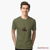 Dead DuckHunt Boss (smokeless) Green Tri-blend T-Shirt (Front printed)