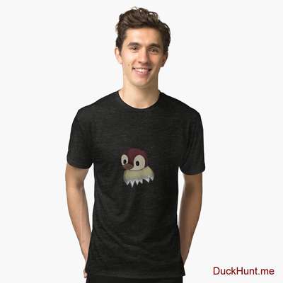 Ghost Duck (fogless) Black Tri-blend T-Shirt (Front printed) image