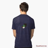 Prof Duck Navy Tri-blend T-Shirt (Back printed)