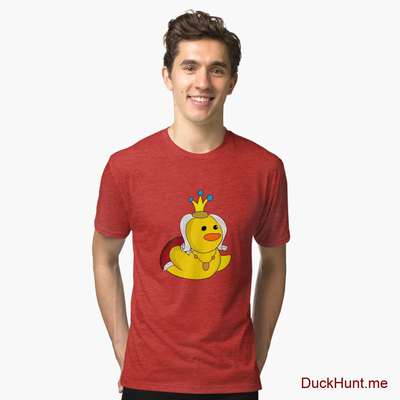 Royal Duck Red Tri-blend T-Shirt (Front printed) image
