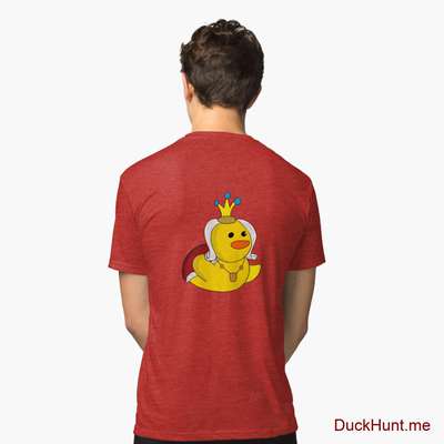 Royal Duck Red Tri-blend T-Shirt (Back printed) image