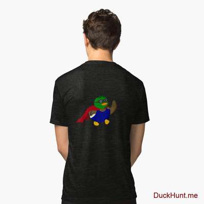 Alive Boss Duck Black Tri-blend T-Shirt (Back printed) image