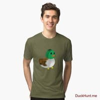 Normal Duck Green Tri-blend T-Shirt (Front printed)