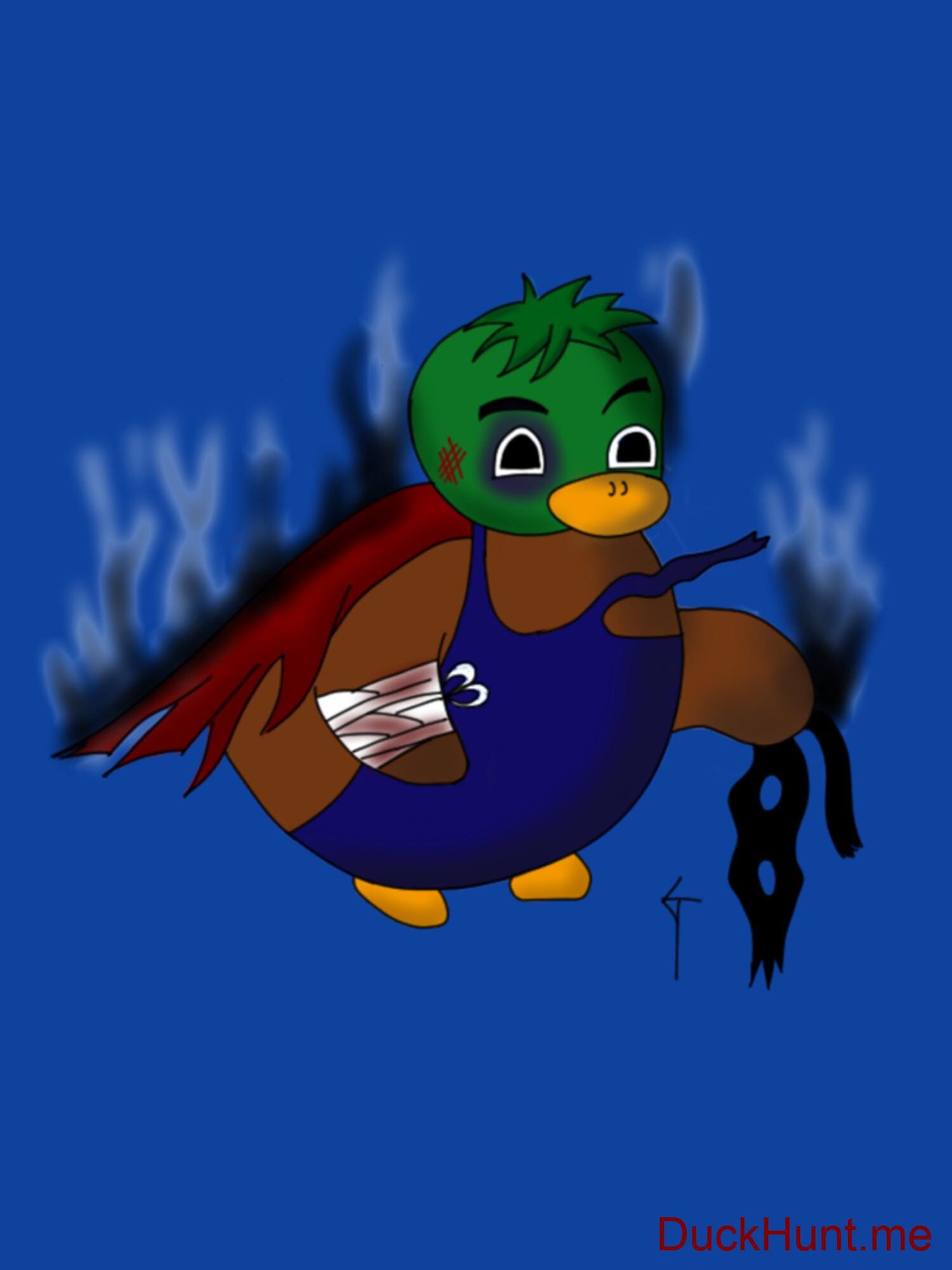 Dead Boss Duck (smoky) Royal Blue Active T-Shirt (Back printed) alternative image 2