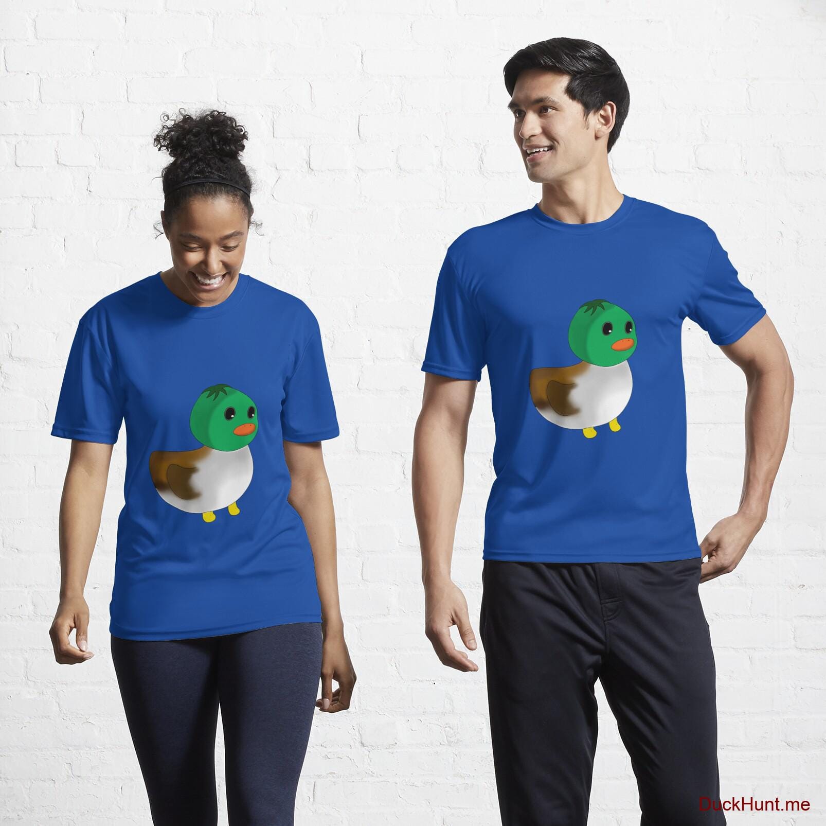 Normal Duck Royal Blue Active T-Shirt (Front printed)