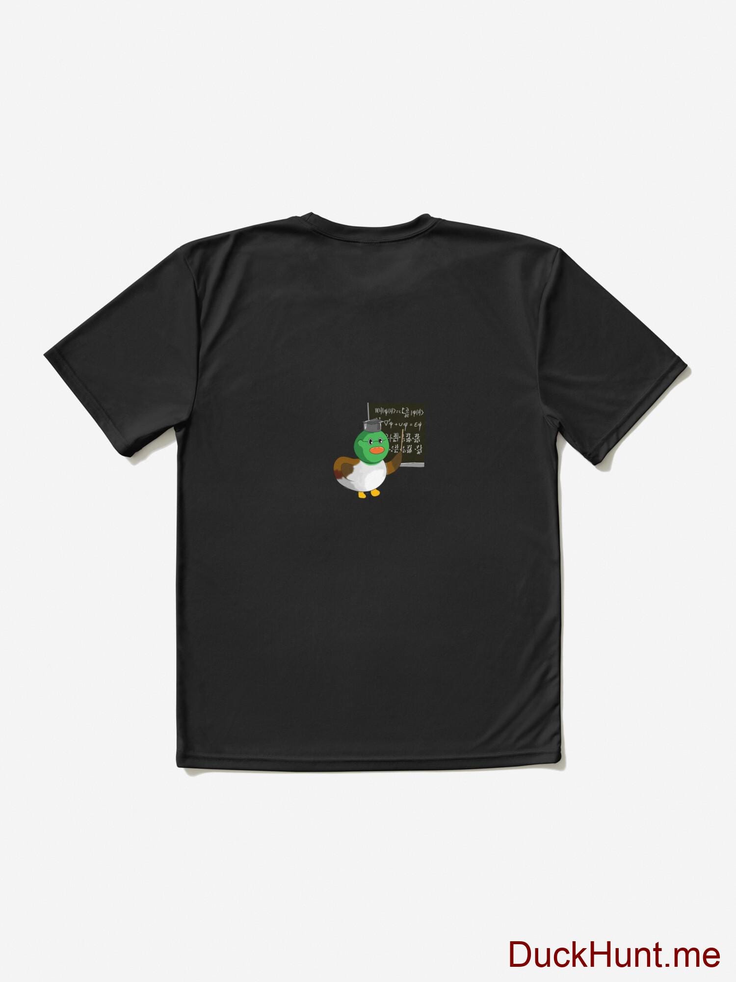 Prof Duck Black Active T-Shirt (Back printed) alternative image 1