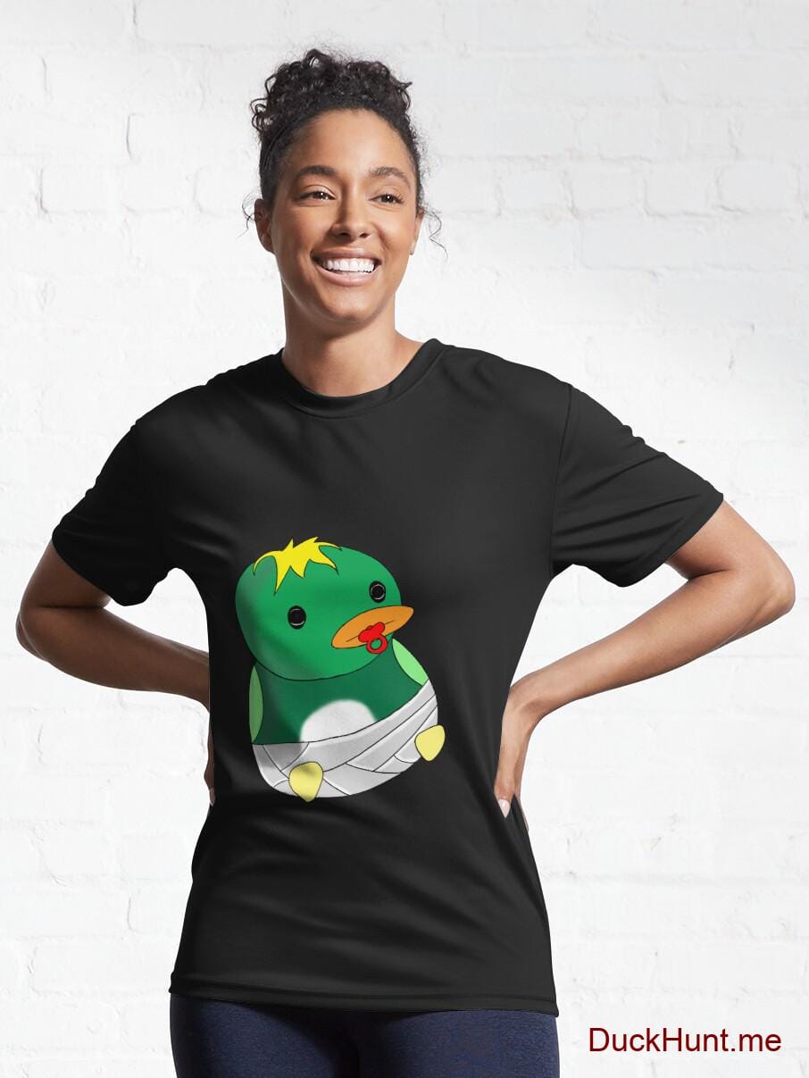 Baby duck Black Active T-Shirt (Front printed) alternative image 5