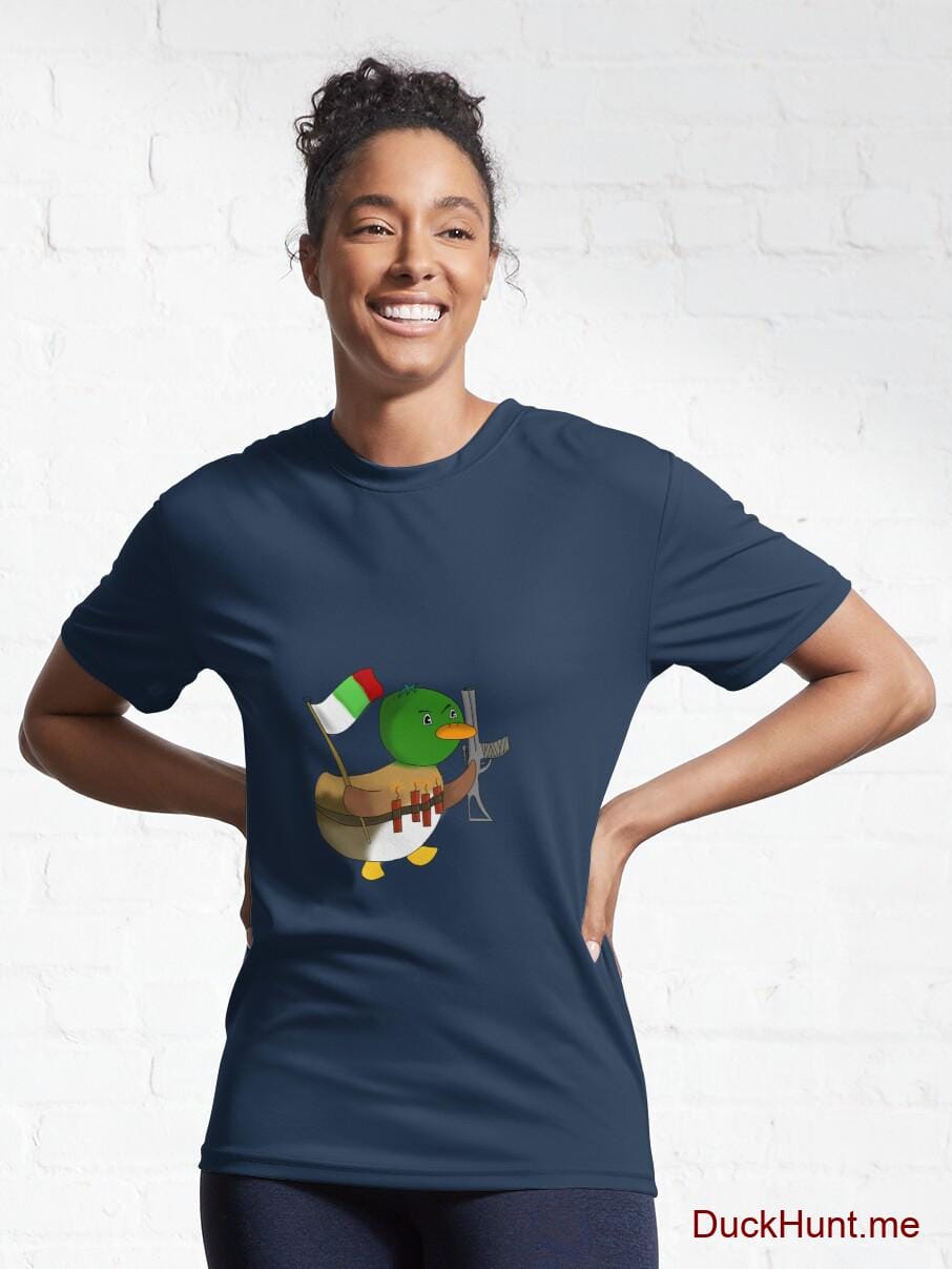 Kamikaze Duck Navy Active T-Shirt (Front printed) alternative image 5