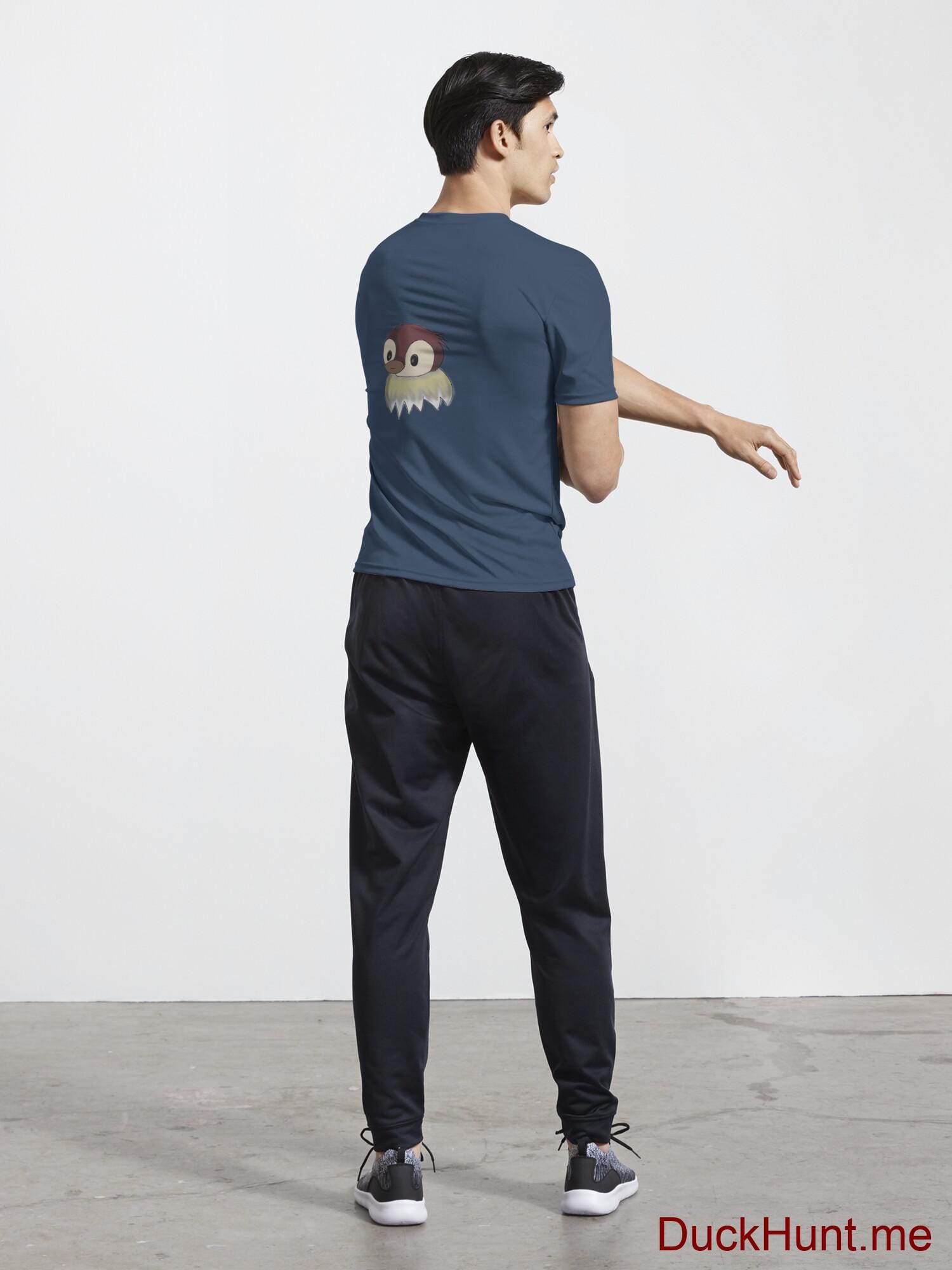 Ghost Duck (fogless) Navy Active T-Shirt (Back printed) alternative image 4