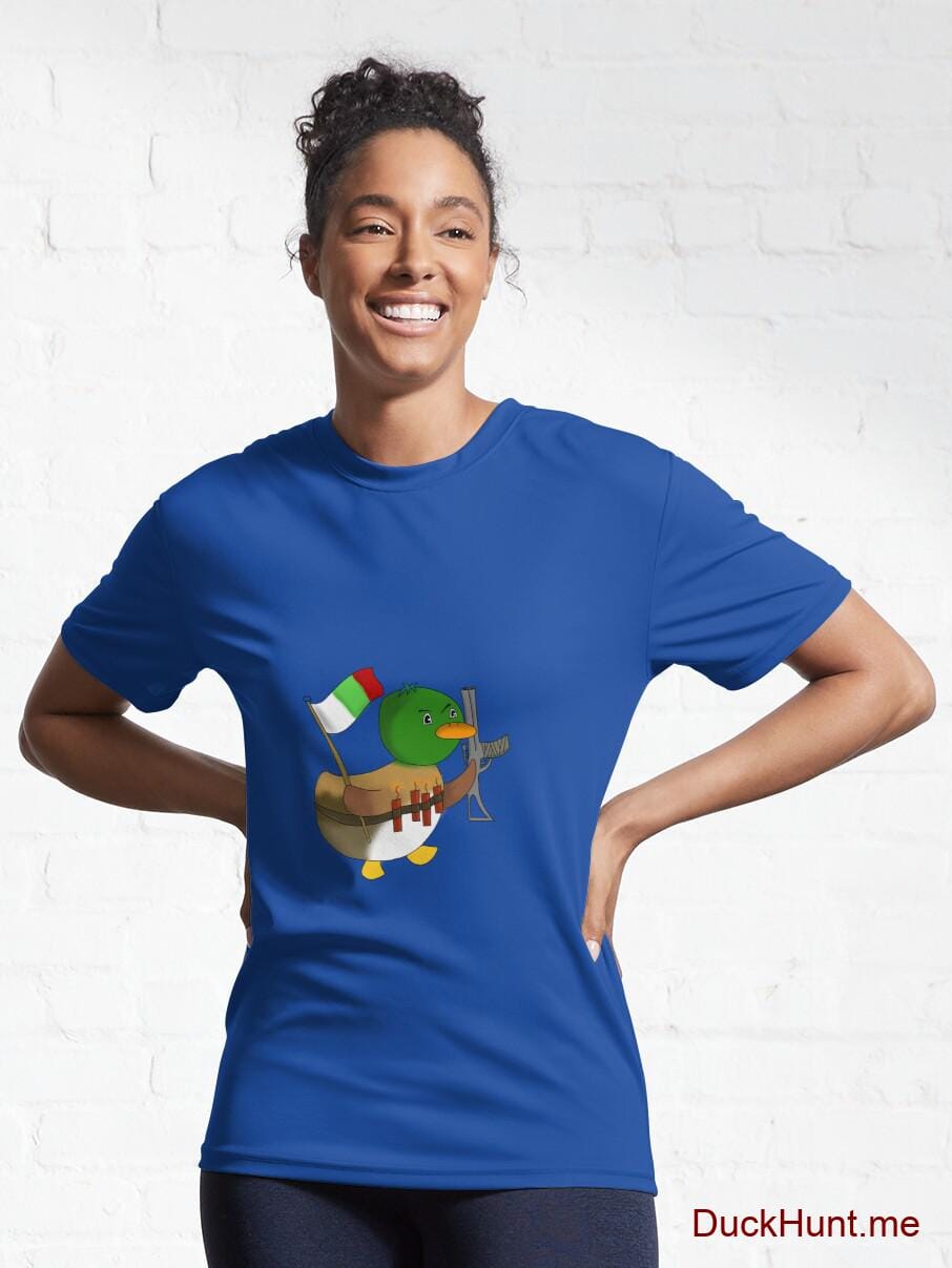 Kamikaze Duck Royal Blue Active T-Shirt (Front printed) alternative image 5