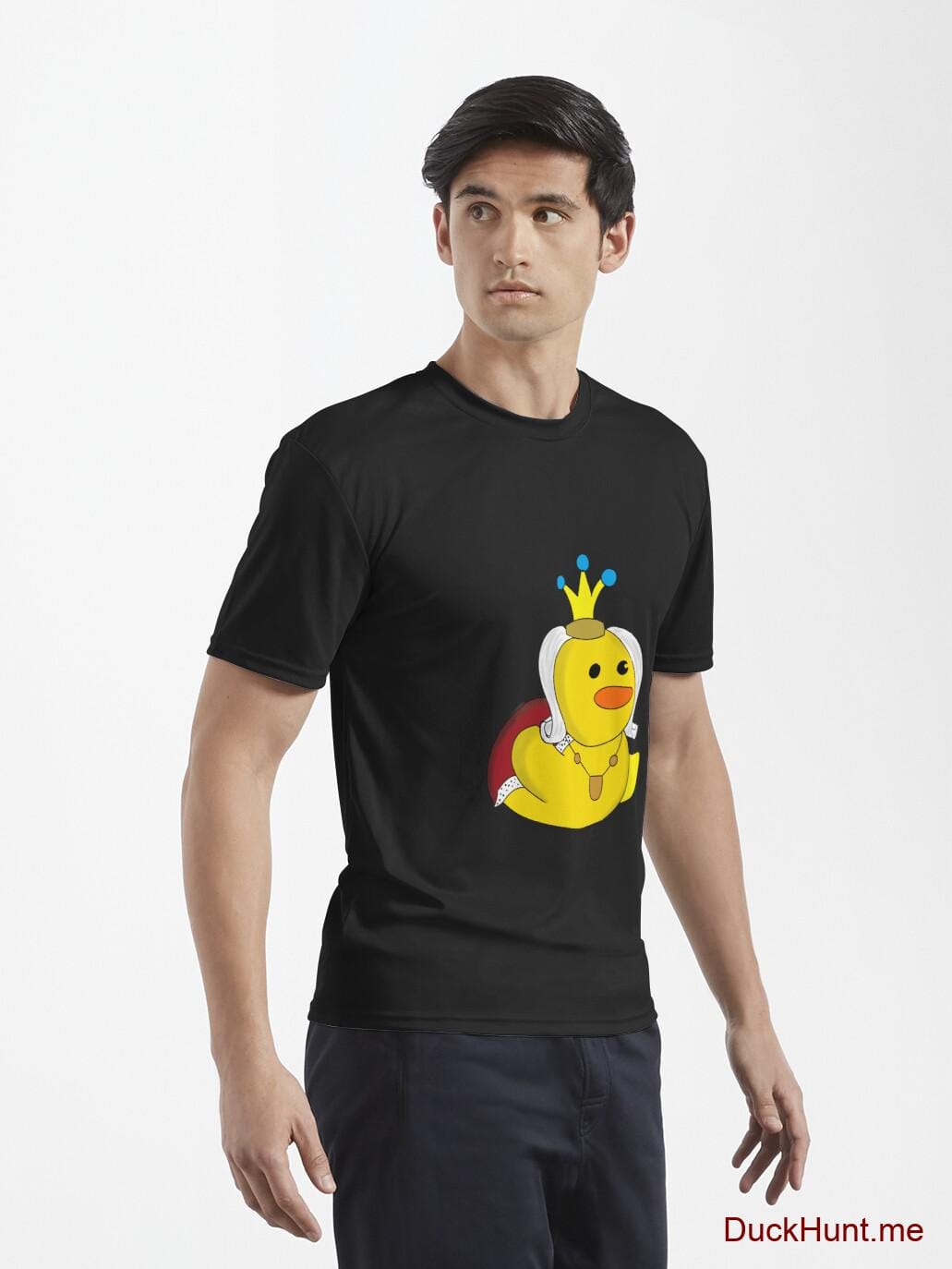 Royal Duck Black Active T-Shirt (Front printed) alternative image 6
